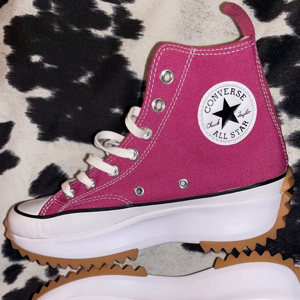 Converse Run Star Hike High Top Platform Sneakers | Pink | Women’s 7.5 - Picture 3 of 5